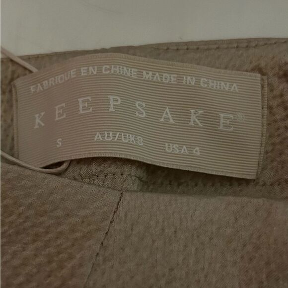 NEW Keepsake the Label Gold Champagne Closer Ruched Midi Skirt Size 4 - Picture 11 of 13